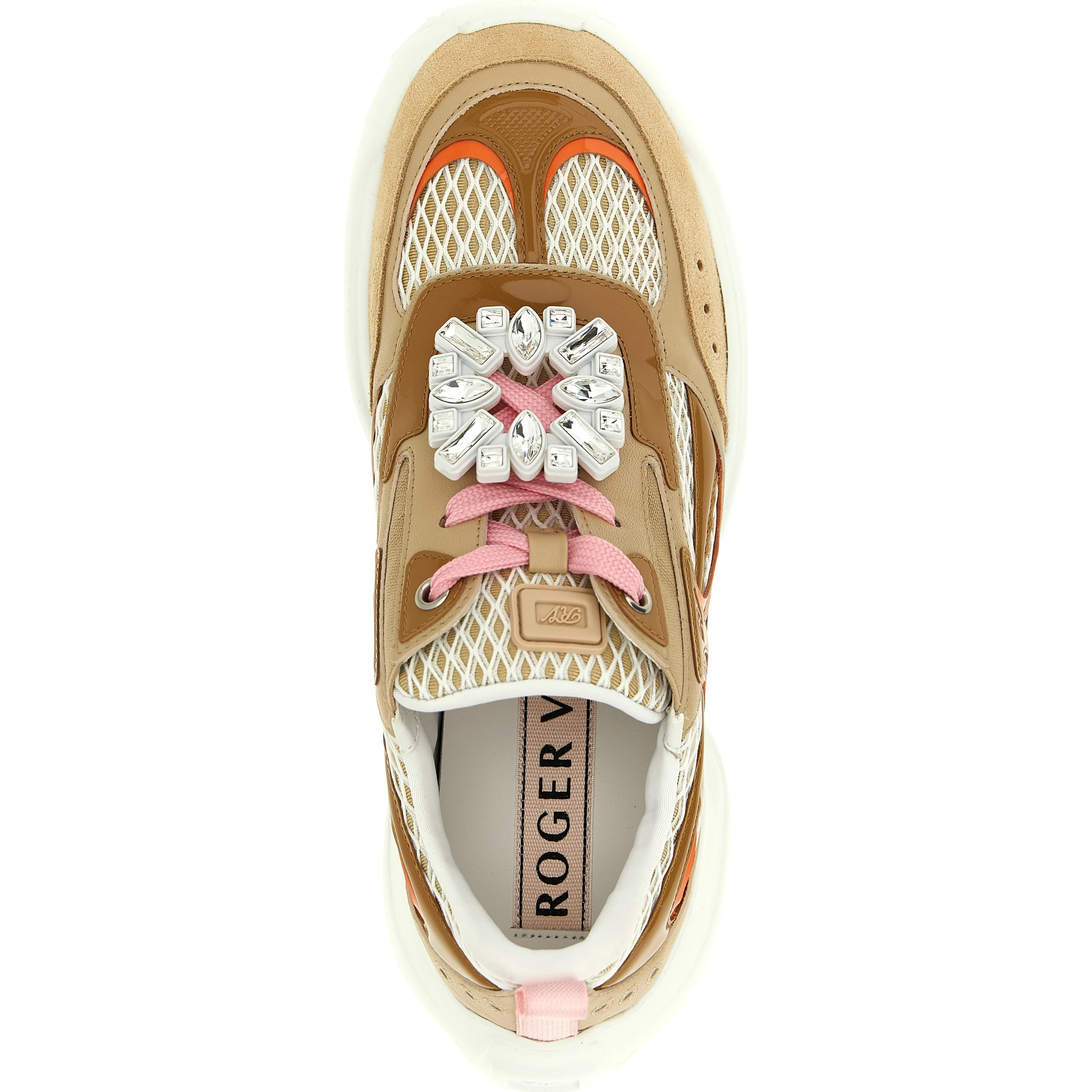 Beige Calfskin Athletic Sneakers
