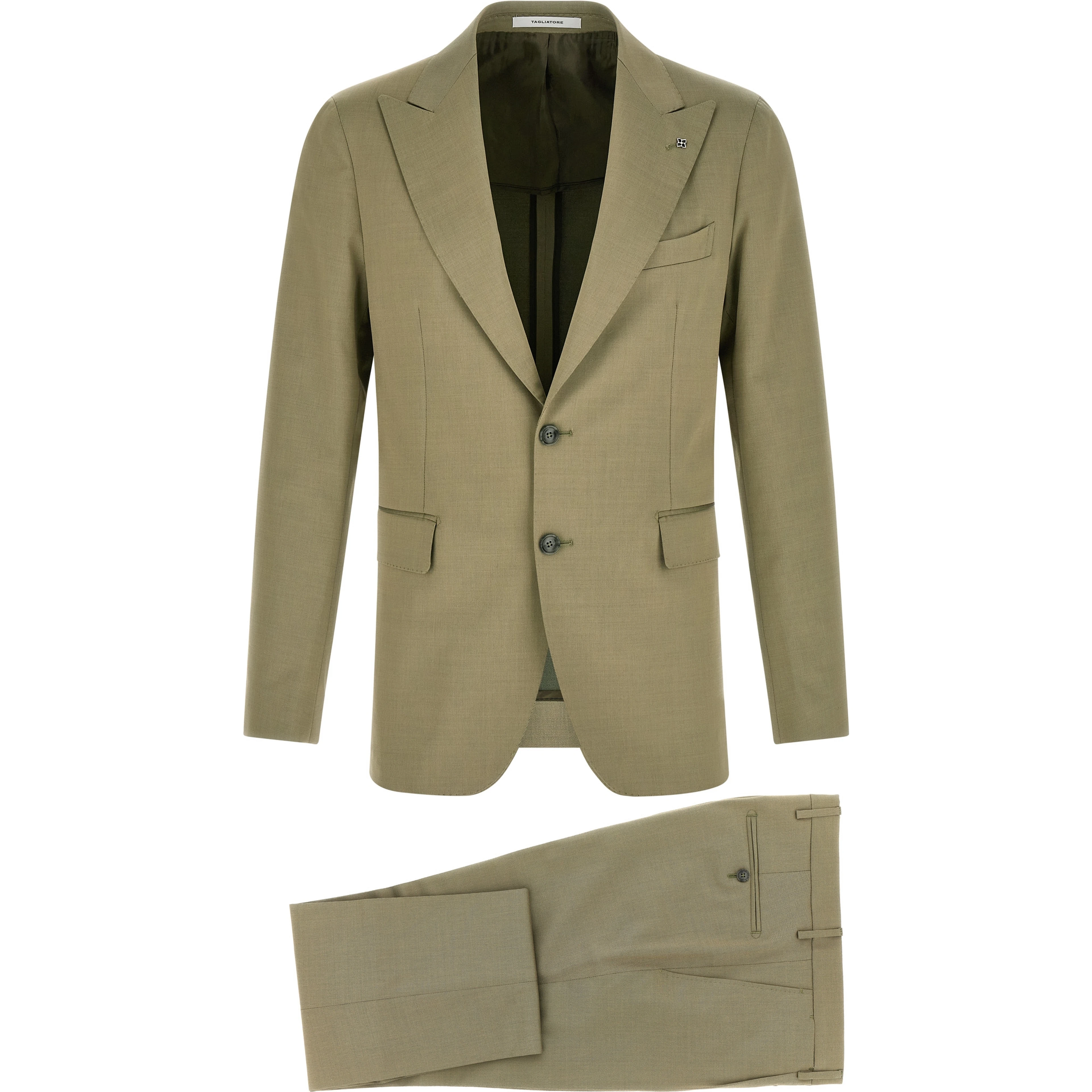 Bicolor Virgin Wool Two-Piece Suit