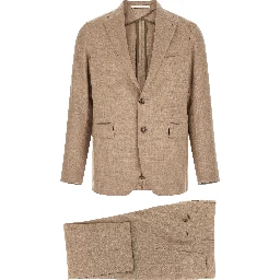 Beige Virgin Wool Two-Piece Suit