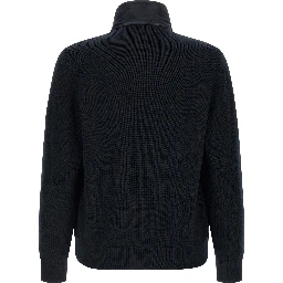 Blue Virgin Wool Full-Length Jacket