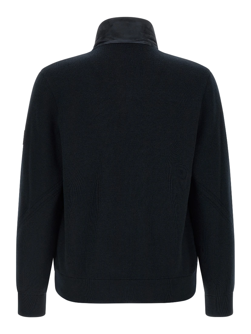 Blue Virgin Wool Full-Length Jacket
