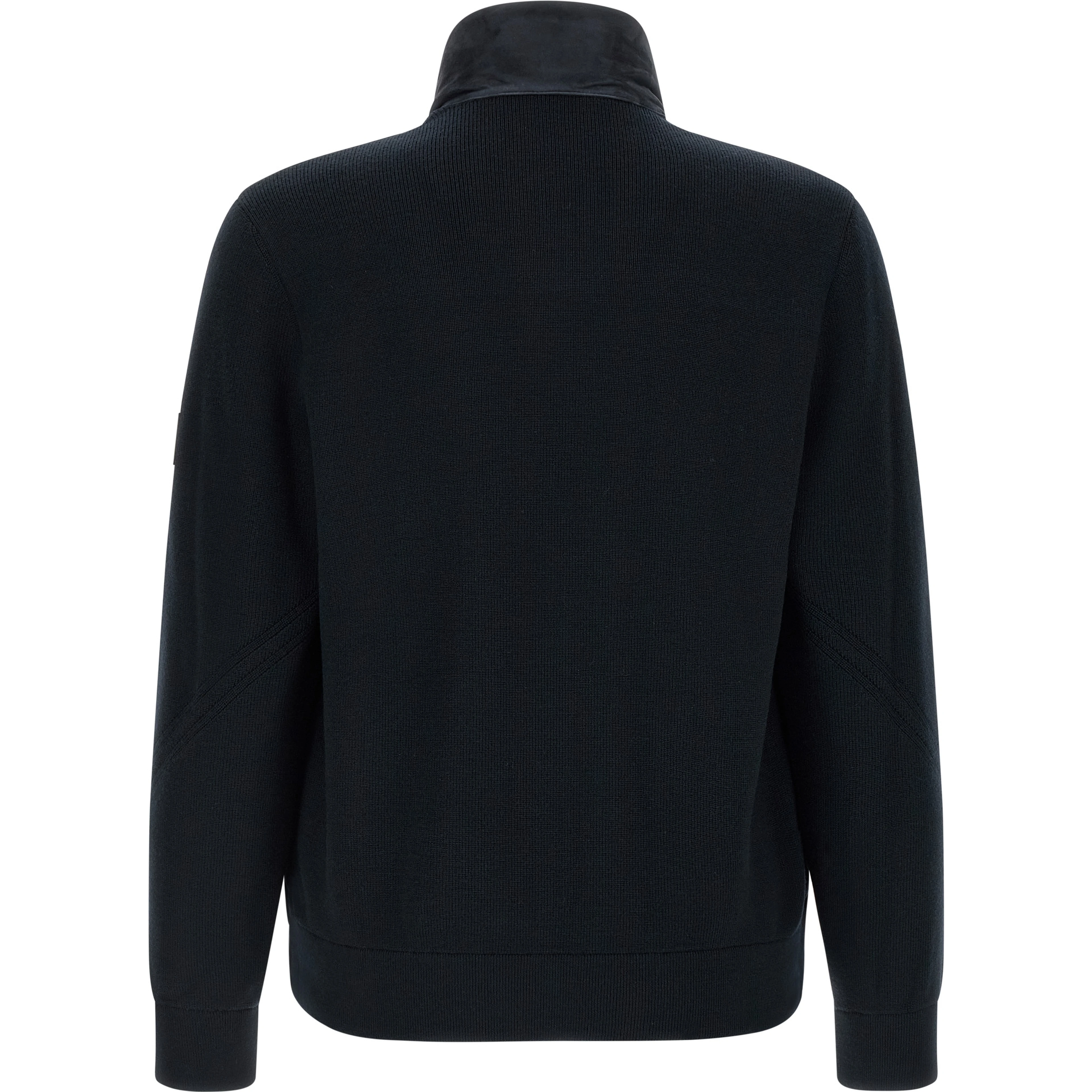 Blue Virgin Wool Full-Length Jacket