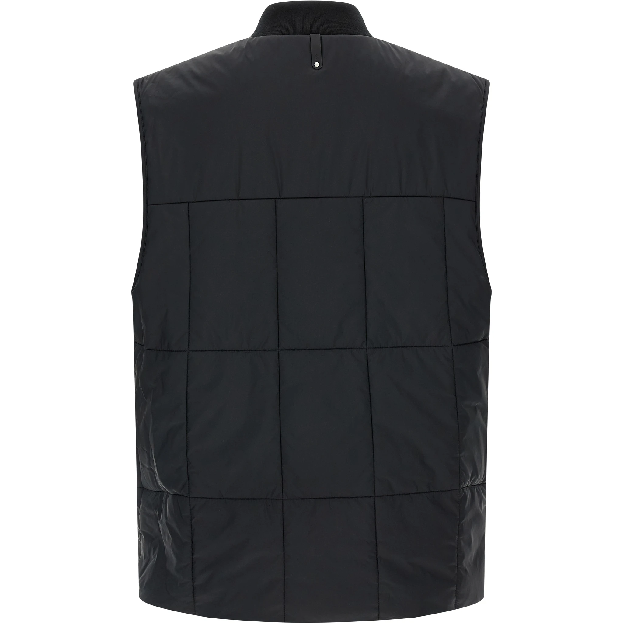 Black Nylon Sleeveless Jacket