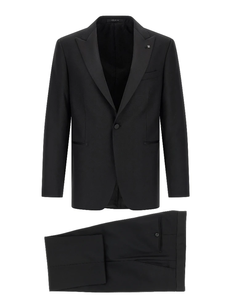 Black Virgin Wool Two-Piece Suit