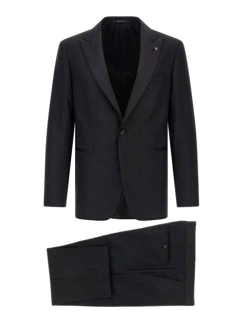 Black Virgin Wool Two-Piece Suit