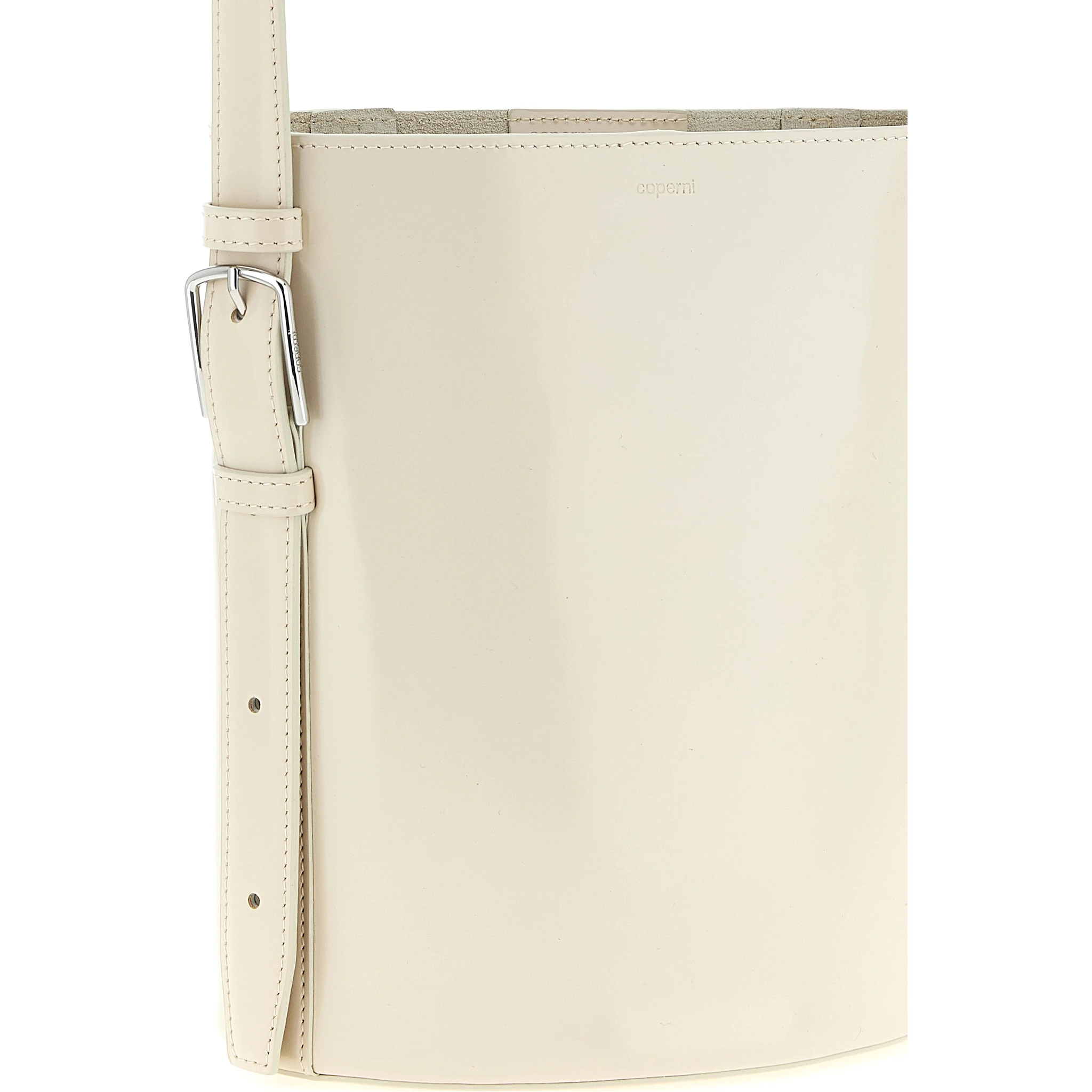 Beige Cowhide Shoulder Bag