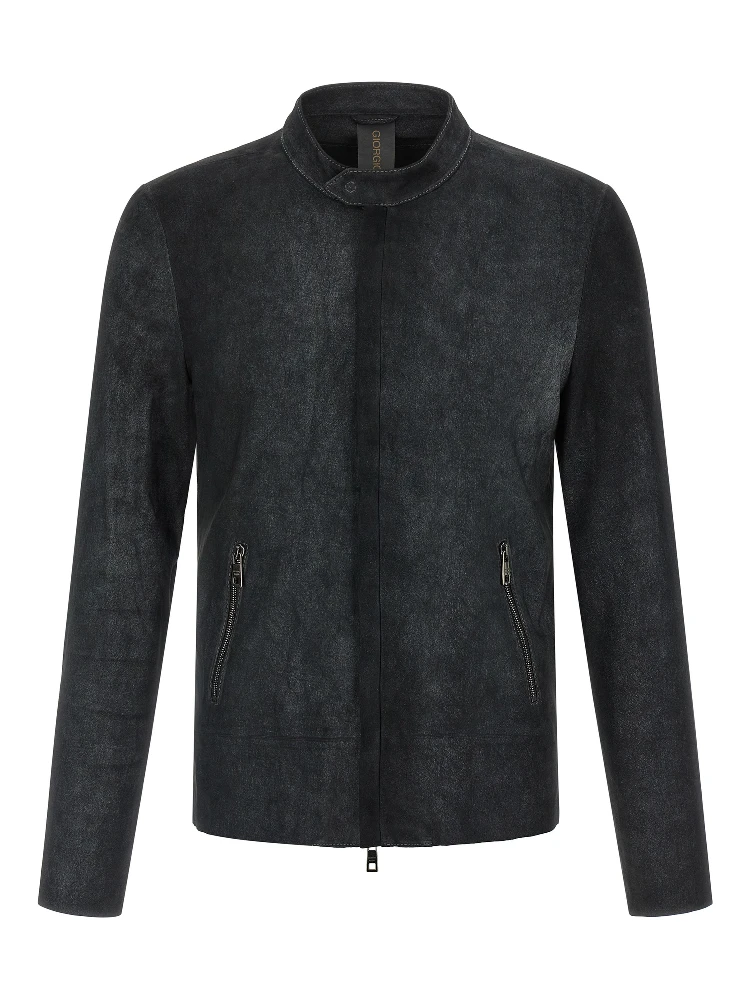 Black Lamb Leather Leather Jacket