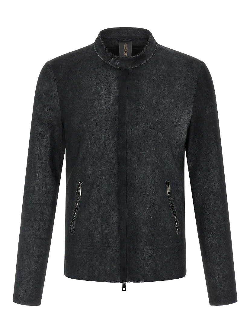 Black Lamb Leather Leather Jacket