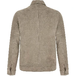 Gray Lamb Leather Leather Jacket