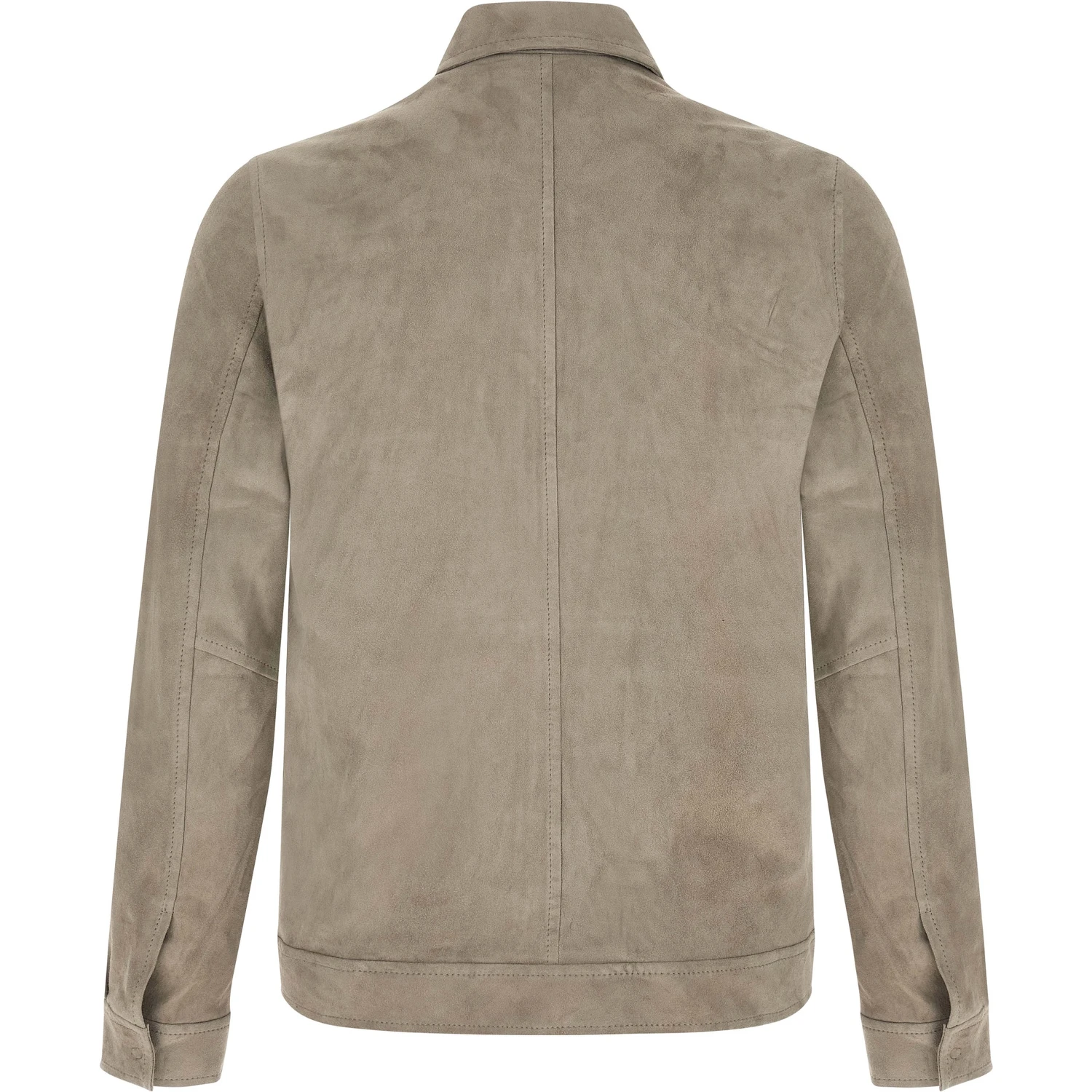 Gray Lamb Leather Leather Jacket