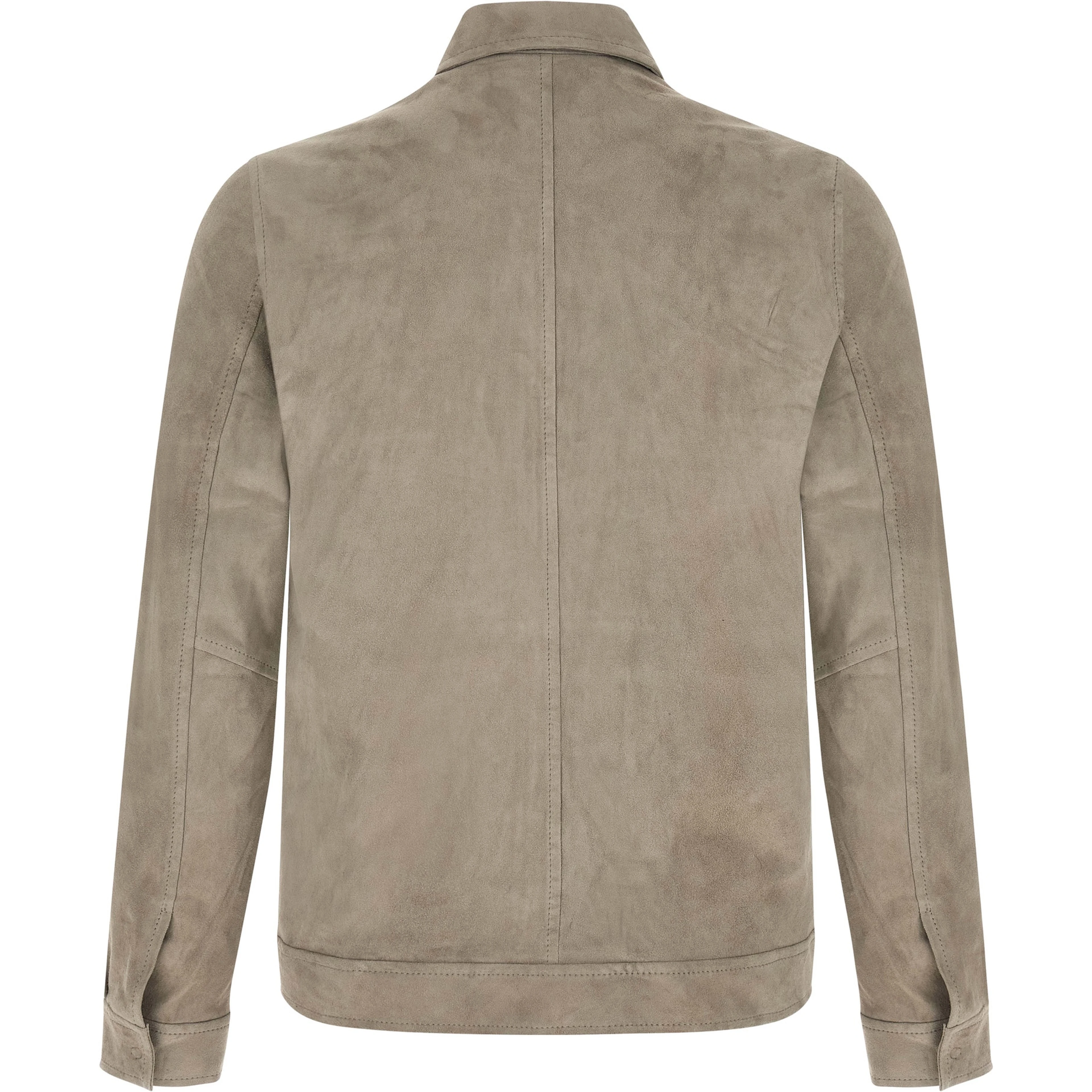 Gray Lamb Leather Leather Jacket