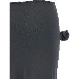 Gray Polyamide Midi Skirt