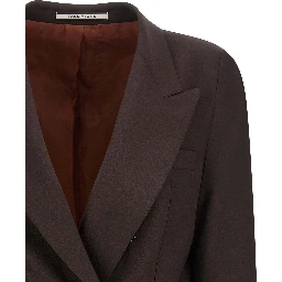 Brown Virgin Wool Blazer