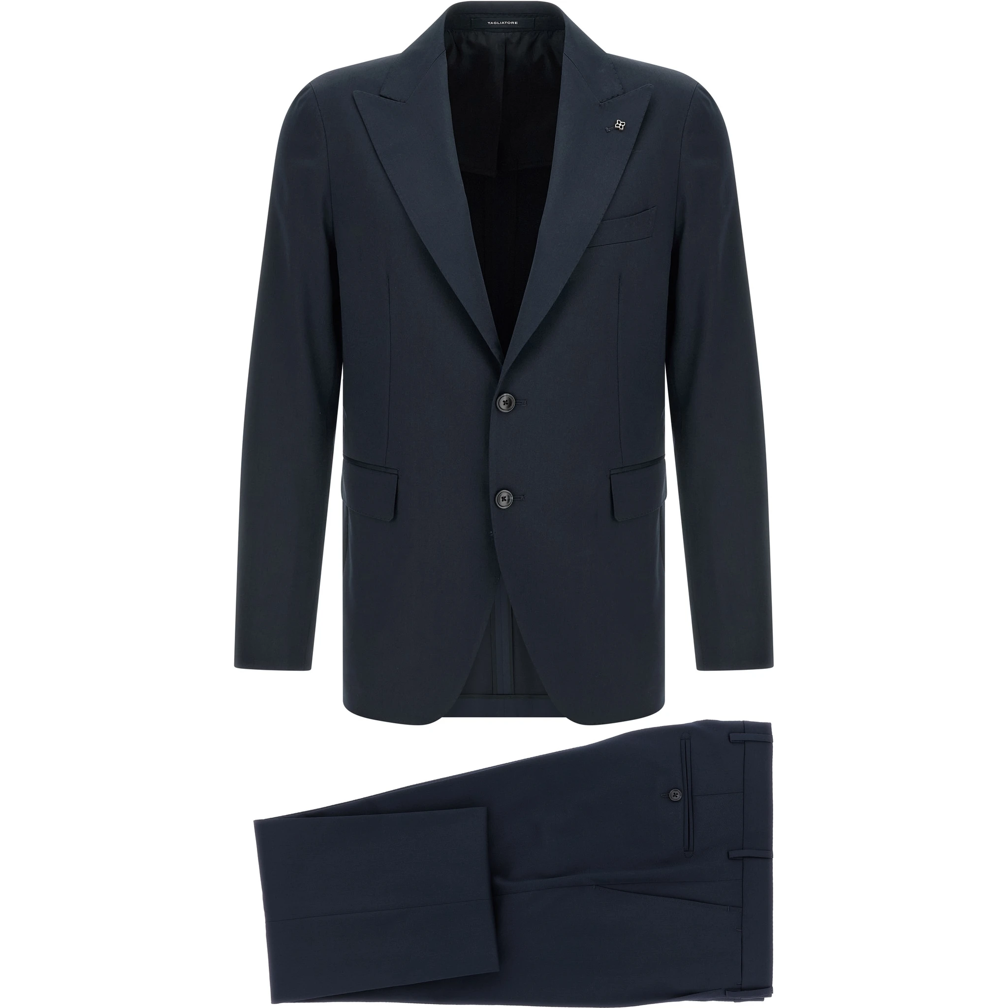 Blue Virgin Wool Two-Piece Suit