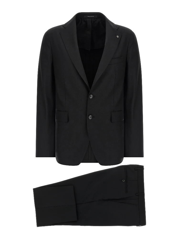 Black Virgin Wool Two-Piece Suit