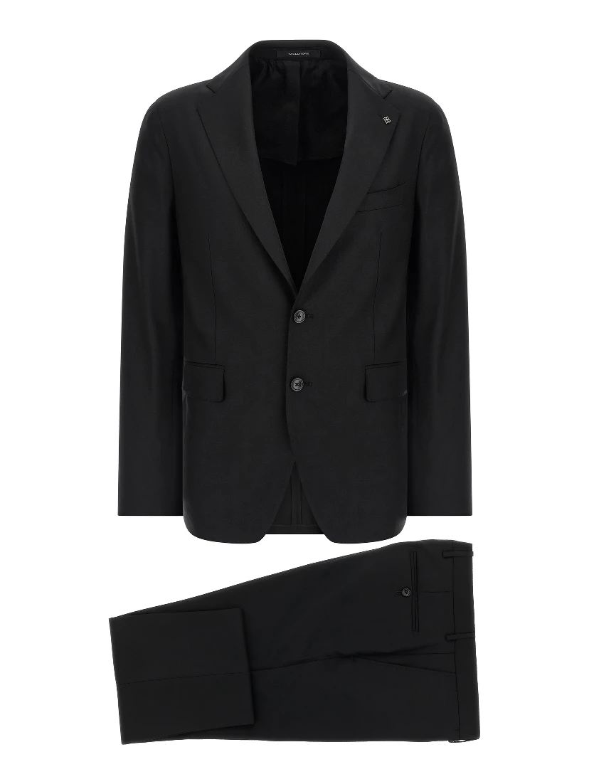 Black Virgin Wool Two-Piece Suit
