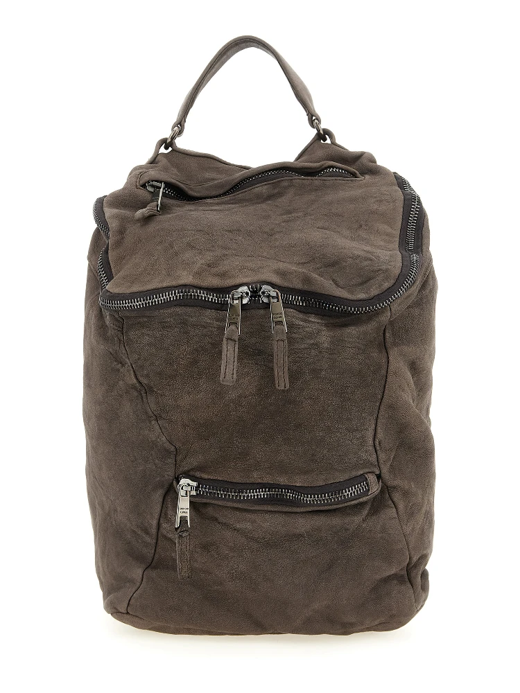 Brown Lamb Leather Backpack