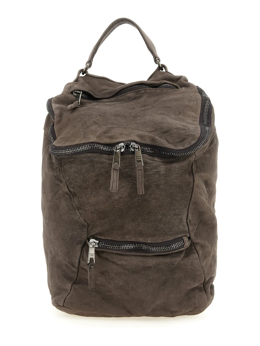 Brown Lamb Leather Backpack