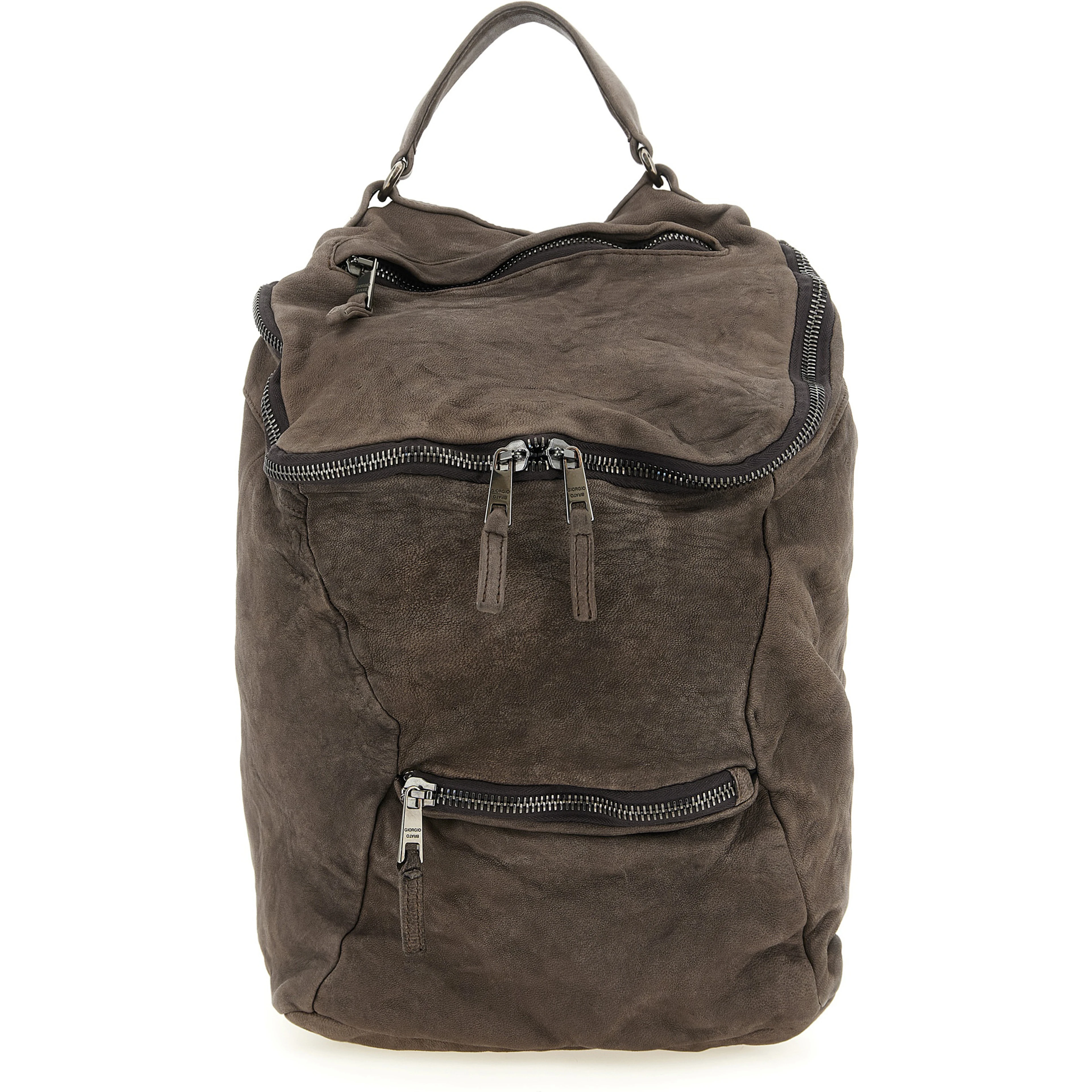 Brown Lamb Leather Backpack