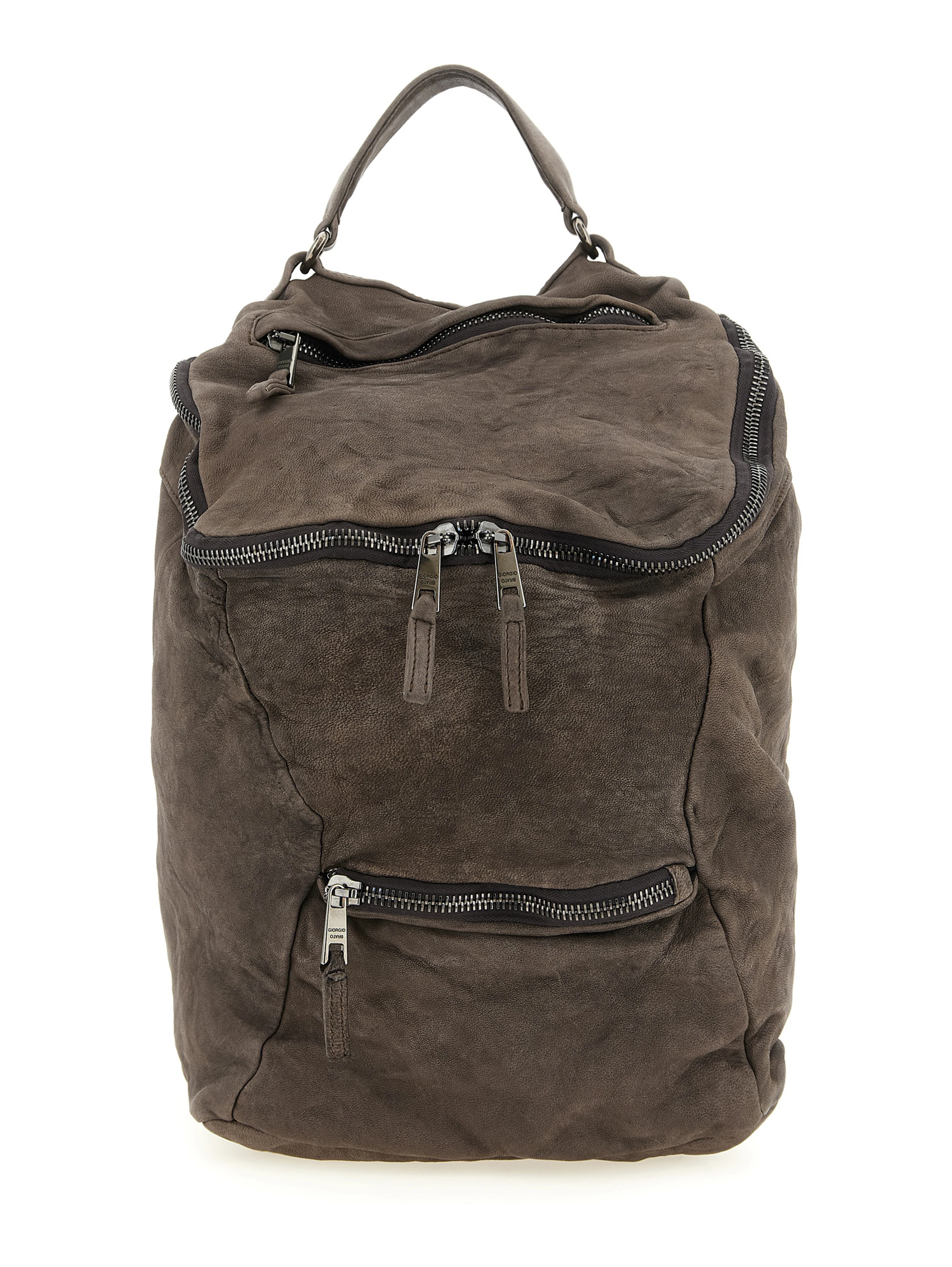 Brown Lamb Leather Backpack