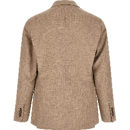 Beige Virgin Wool Two-Piece Suit