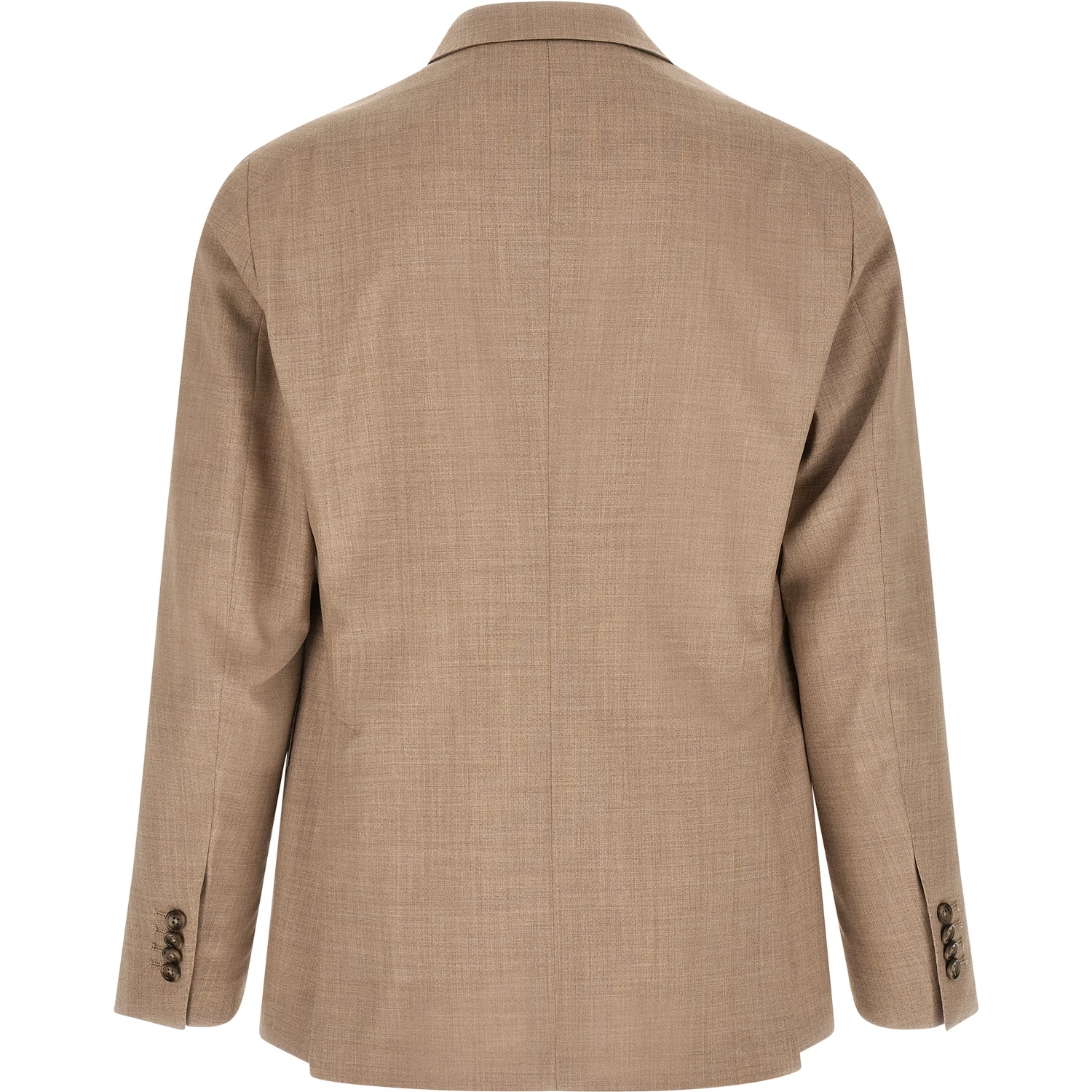 Beige Virgin Wool Two-Piece Suit