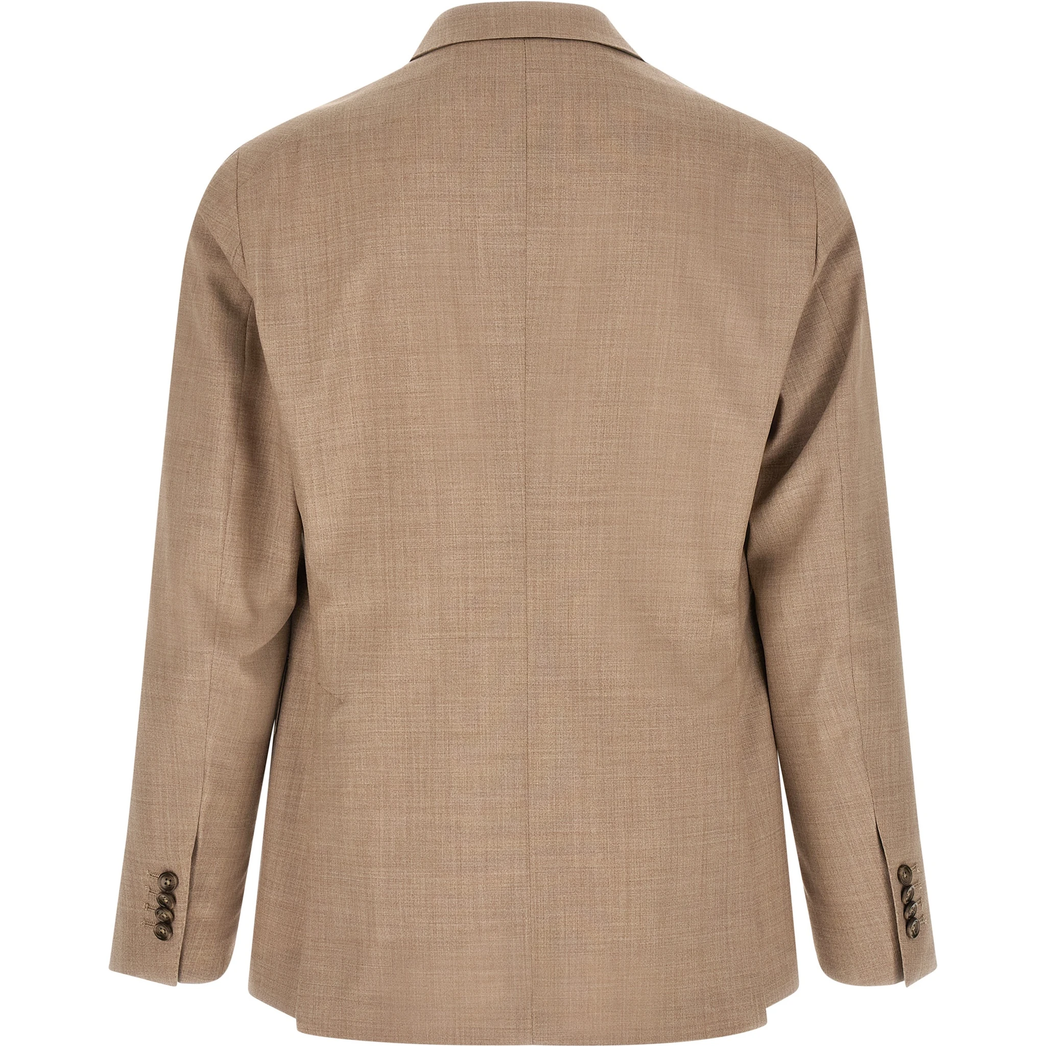 Beige Virgin Wool Two-Piece Suit