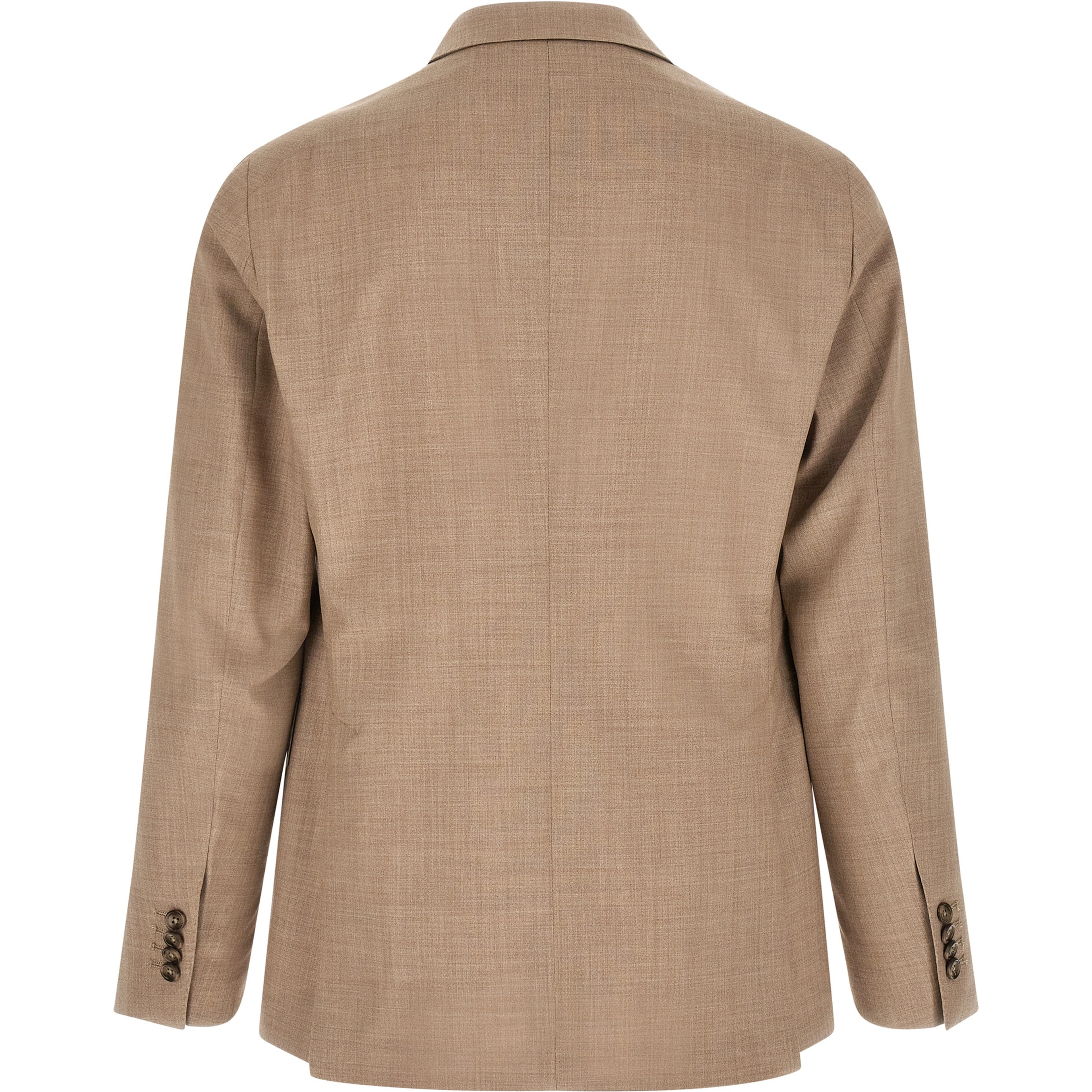 Beige Virgin Wool Two-Piece Suit