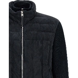 Blue Virgin Wool Full-Length Jacket
