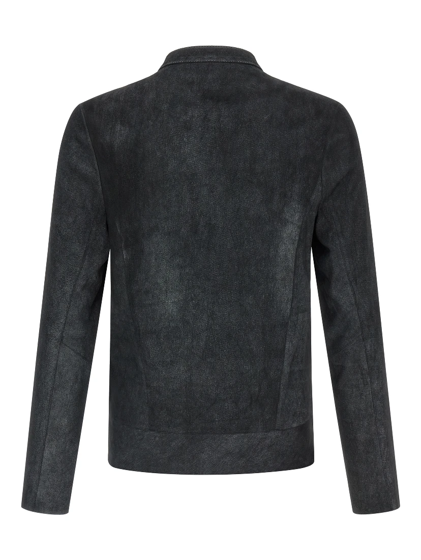 Black Lamb Leather Leather Jacket