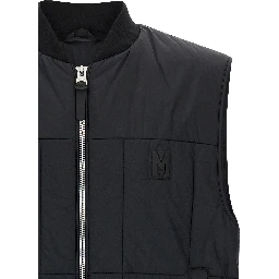 Black Nylon Sleeveless Jacket