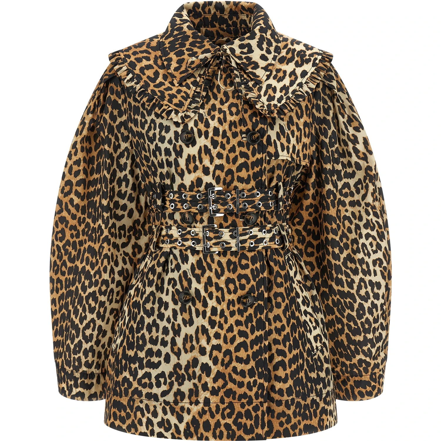 Brown Recycled Polyamide Coat