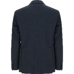 Blue Virgin Wool Two-Piece Suit