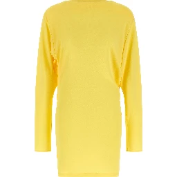 Bicolor Viscose Short Dress