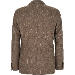 Brown Virgin Wool Two-Piece Suit