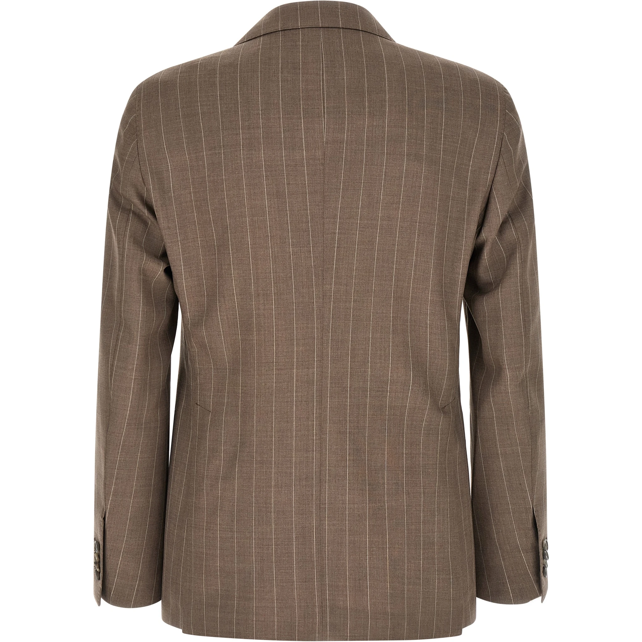 Brown Virgin Wool Two-Piece Suit