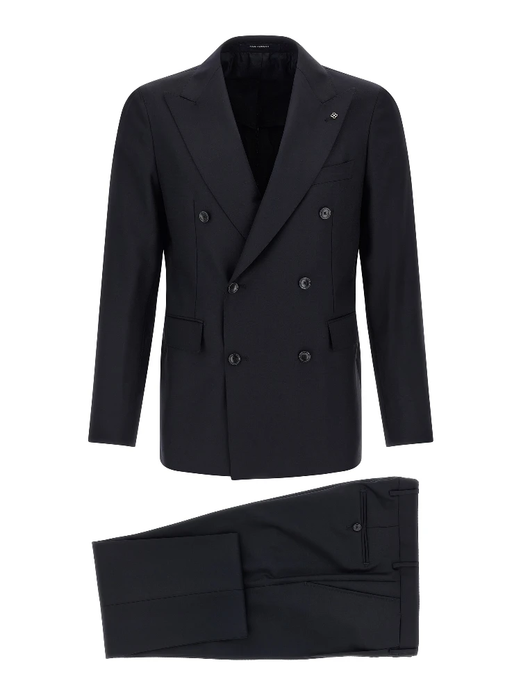 Blue Virgin Wool Two-Piece Suit
