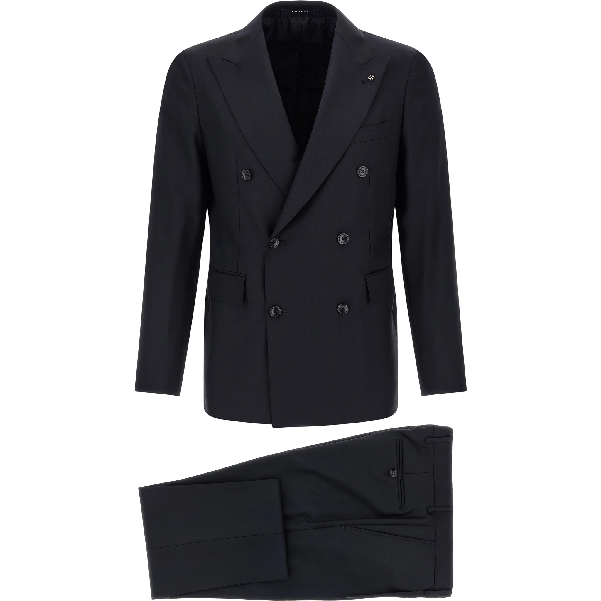 Blue Virgin Wool Two-Piece Suit