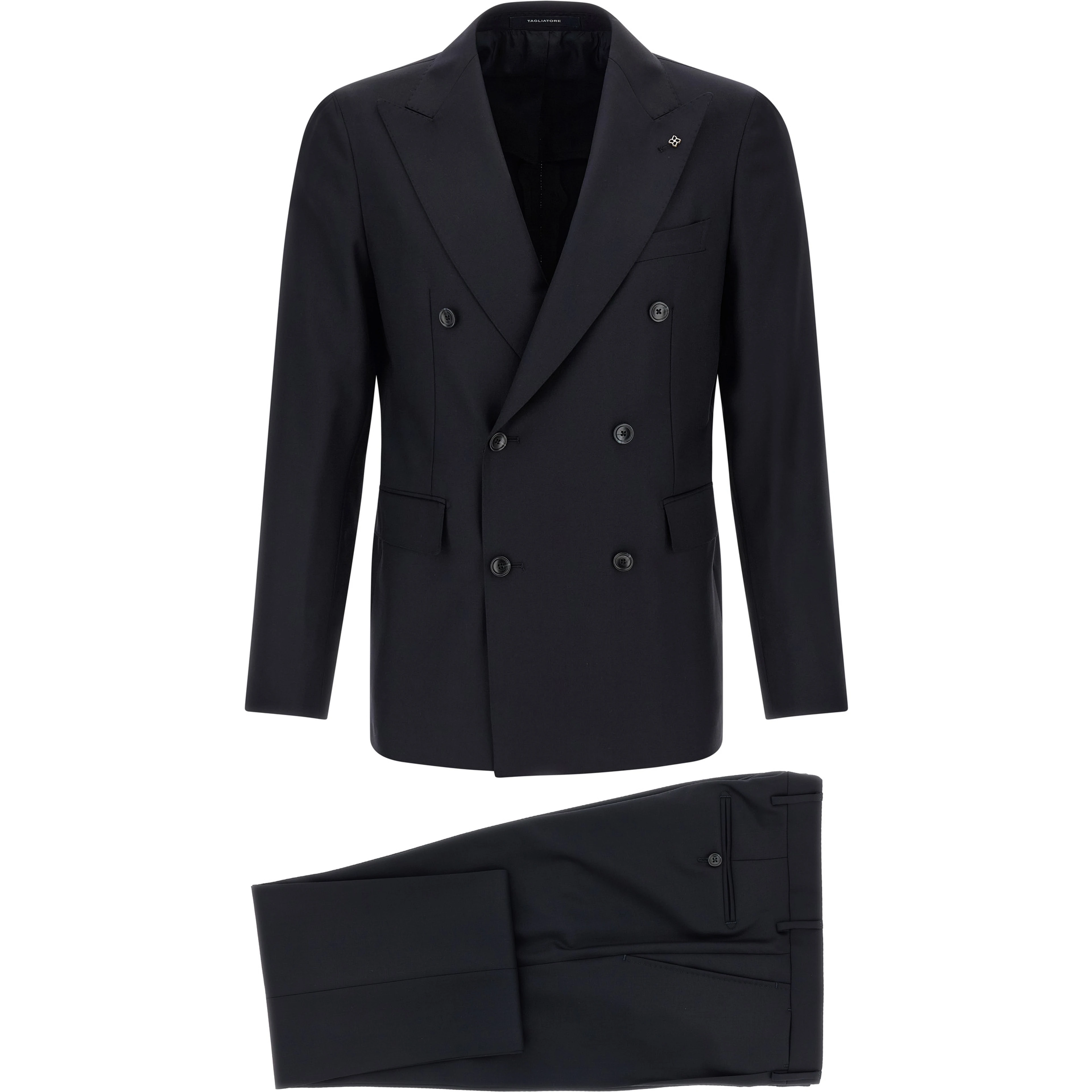Blue Virgin Wool Two-Piece Suit