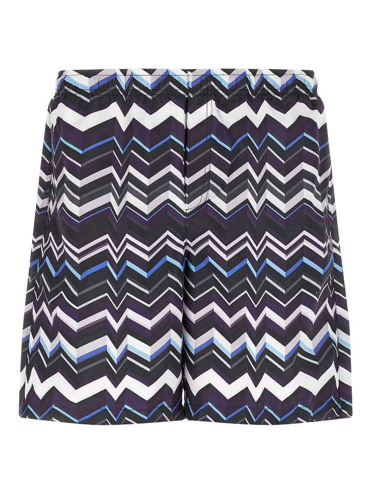 Multicolor Polyester Swim Shorts