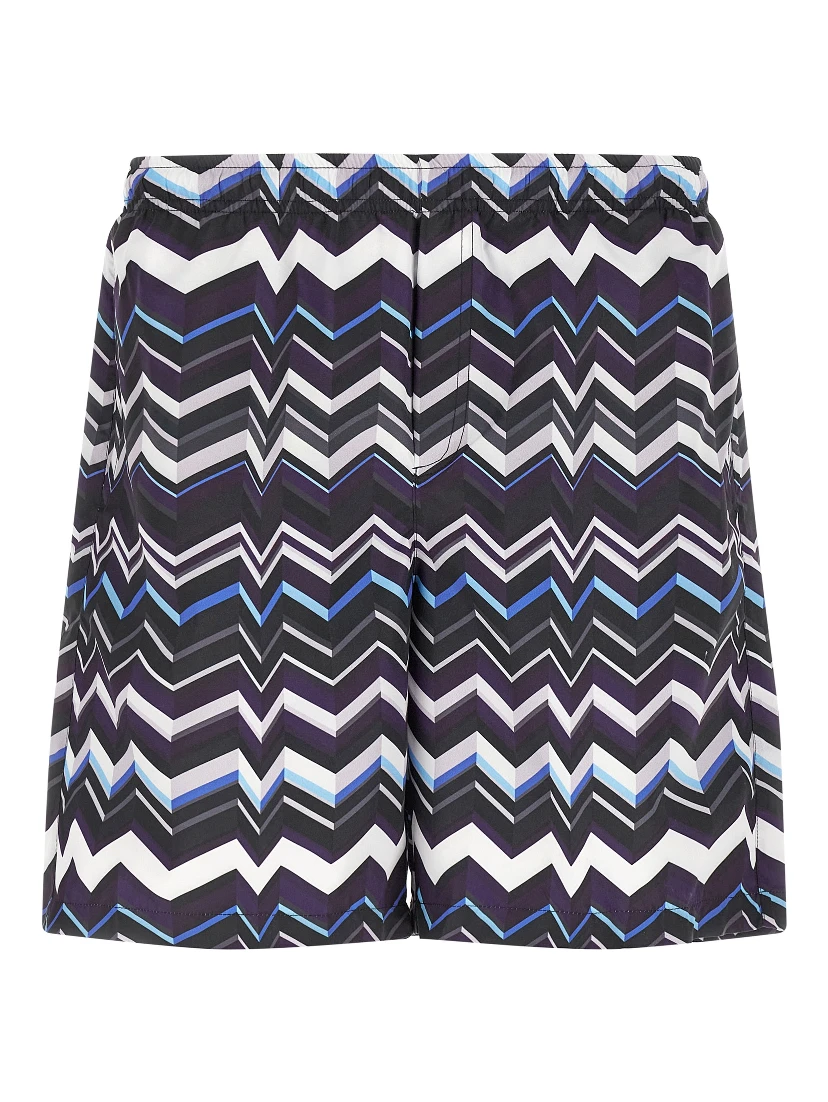 Multicolor Polyester Swim Shorts
