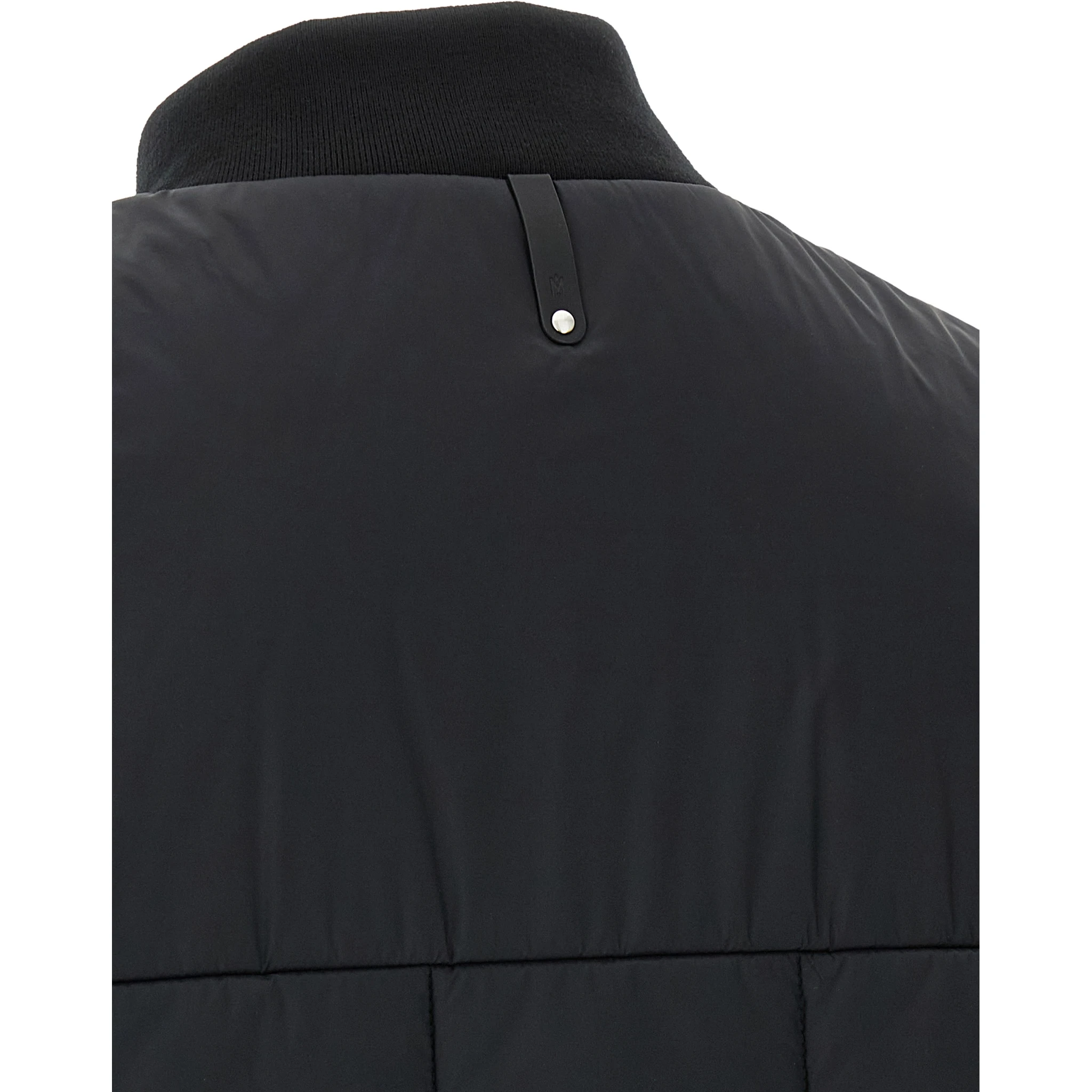 Black Nylon Sleeveless Jacket