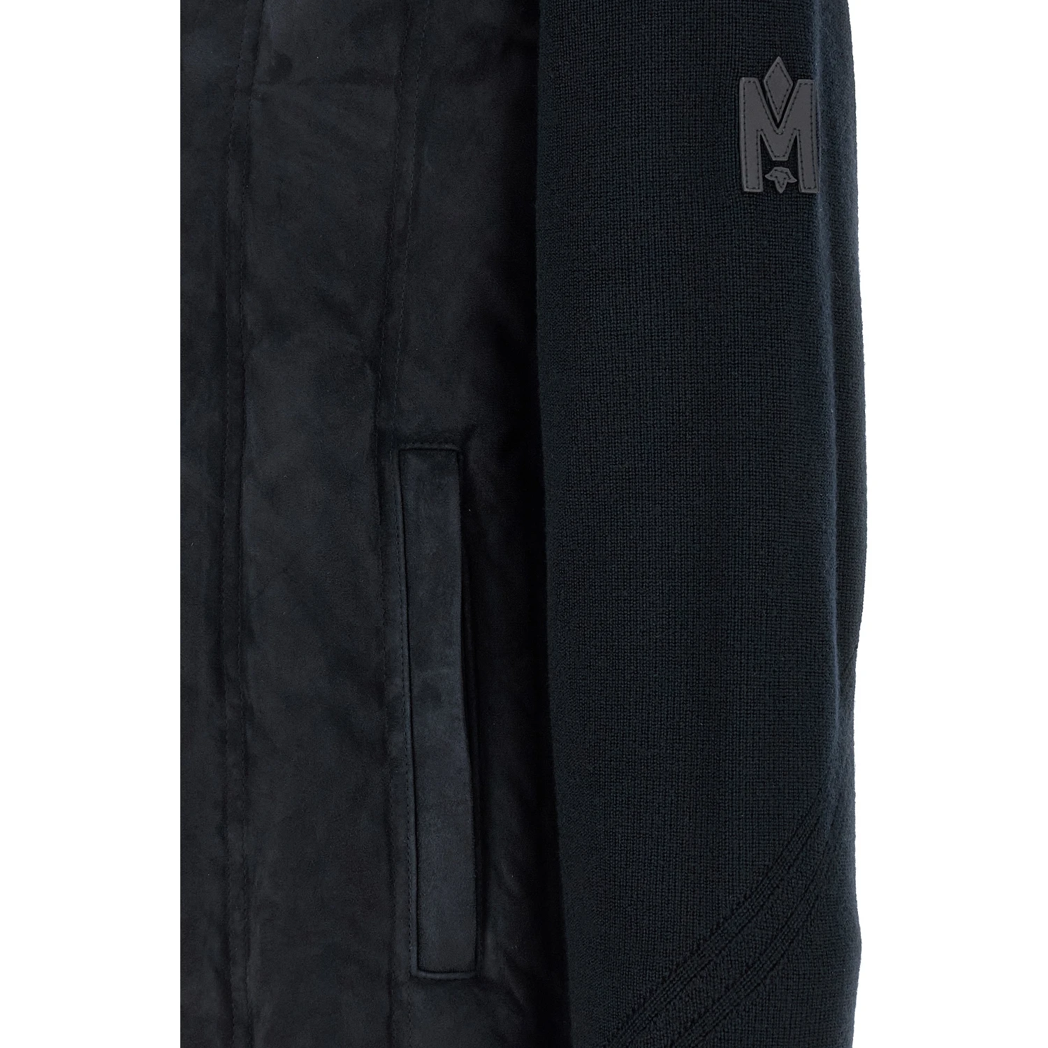 Blue Virgin Wool Full-Length Jacket