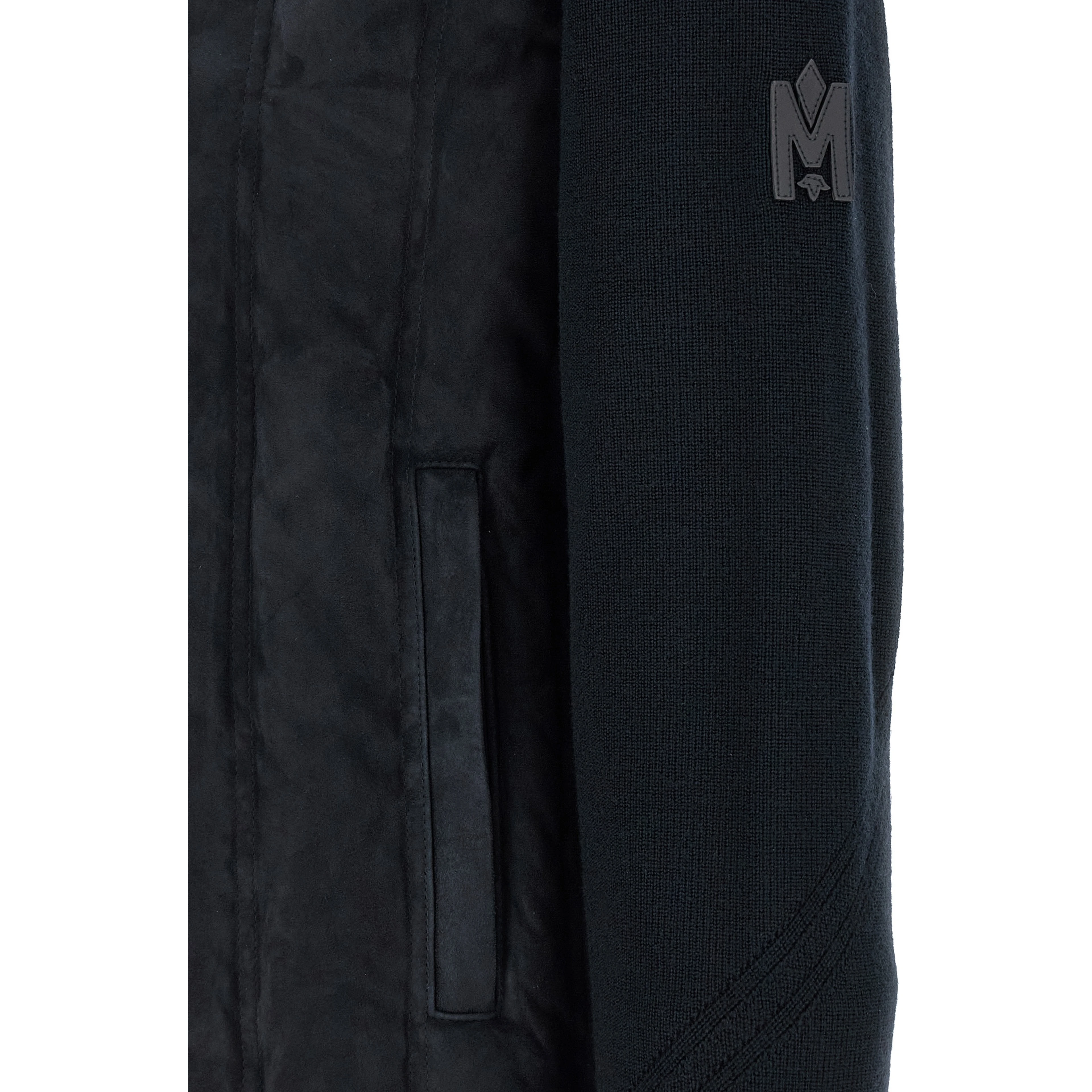 Blue Virgin Wool Full-Length Jacket
