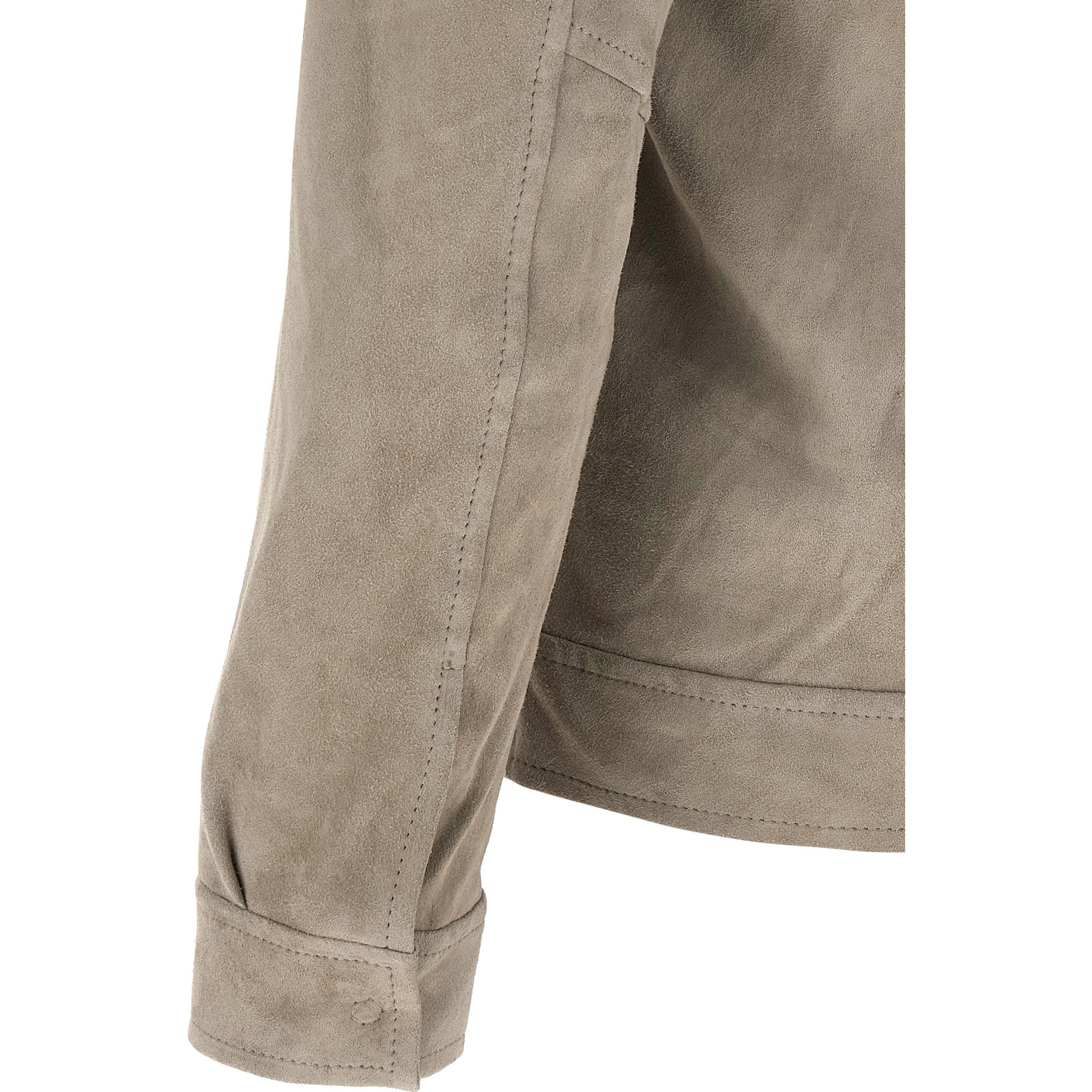 Gray Lamb Leather Leather Jacket