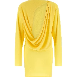 Bicolor Viscose Short Dress