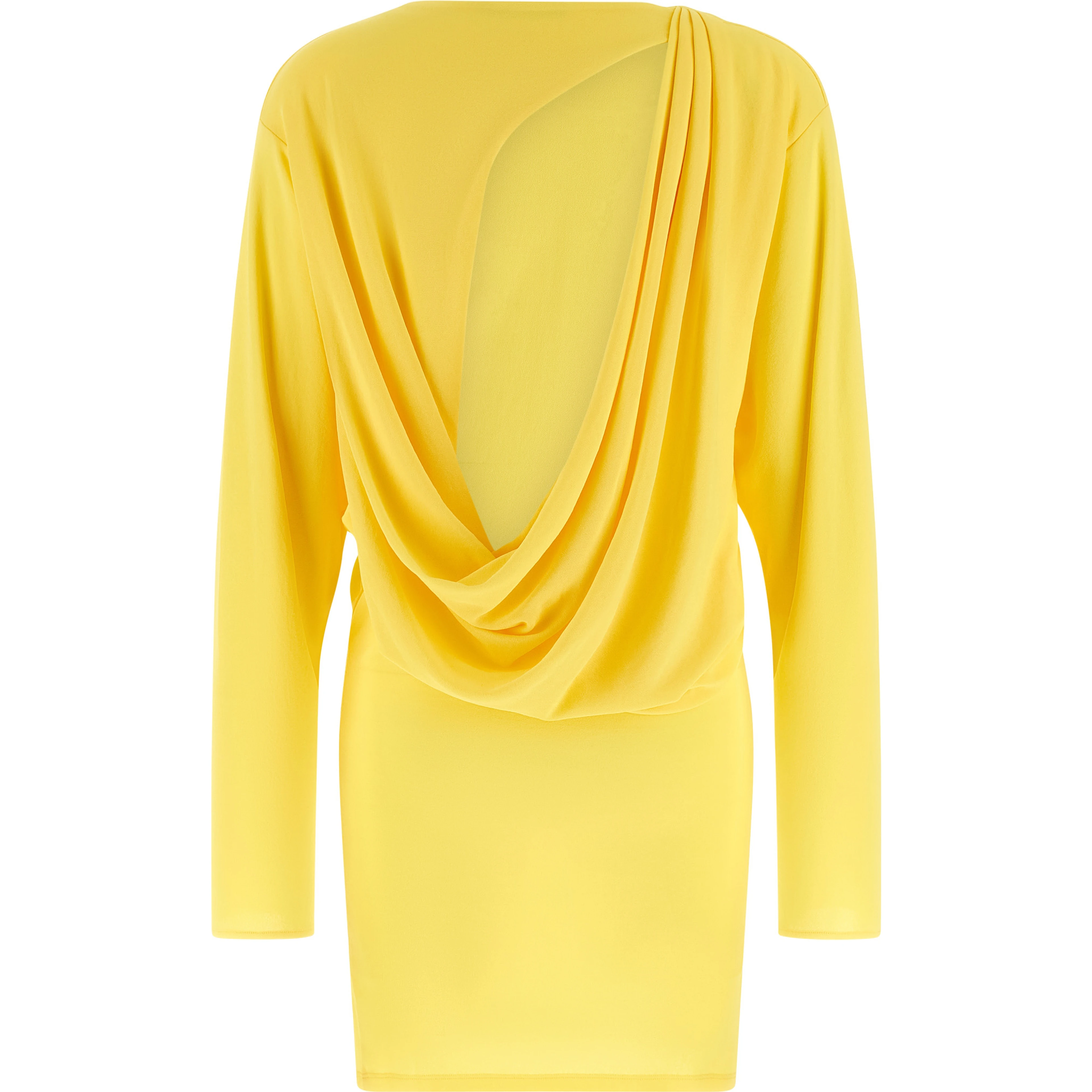 Bicolor Viscose Short Dress