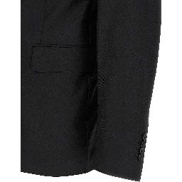 Black Virgin Wool Two-Piece Suit