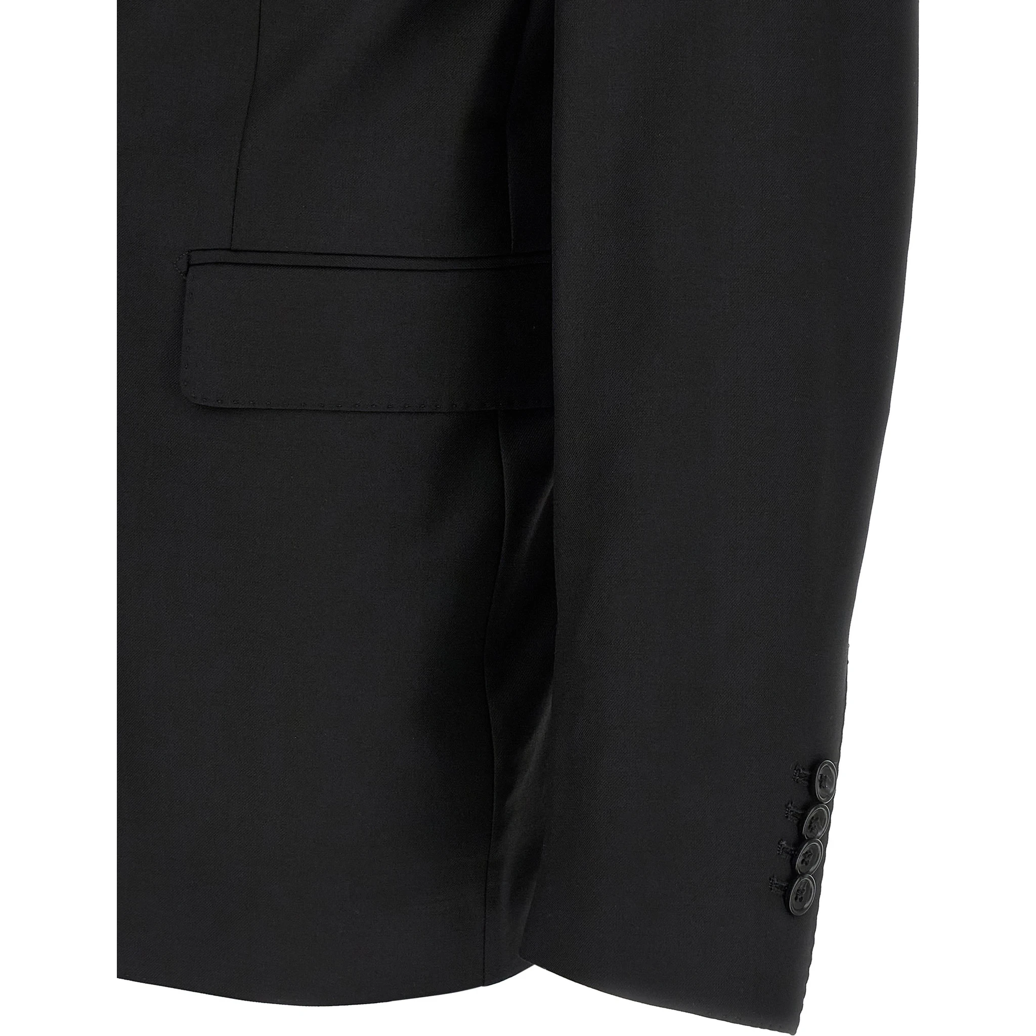 Black Virgin Wool Two-Piece Suit