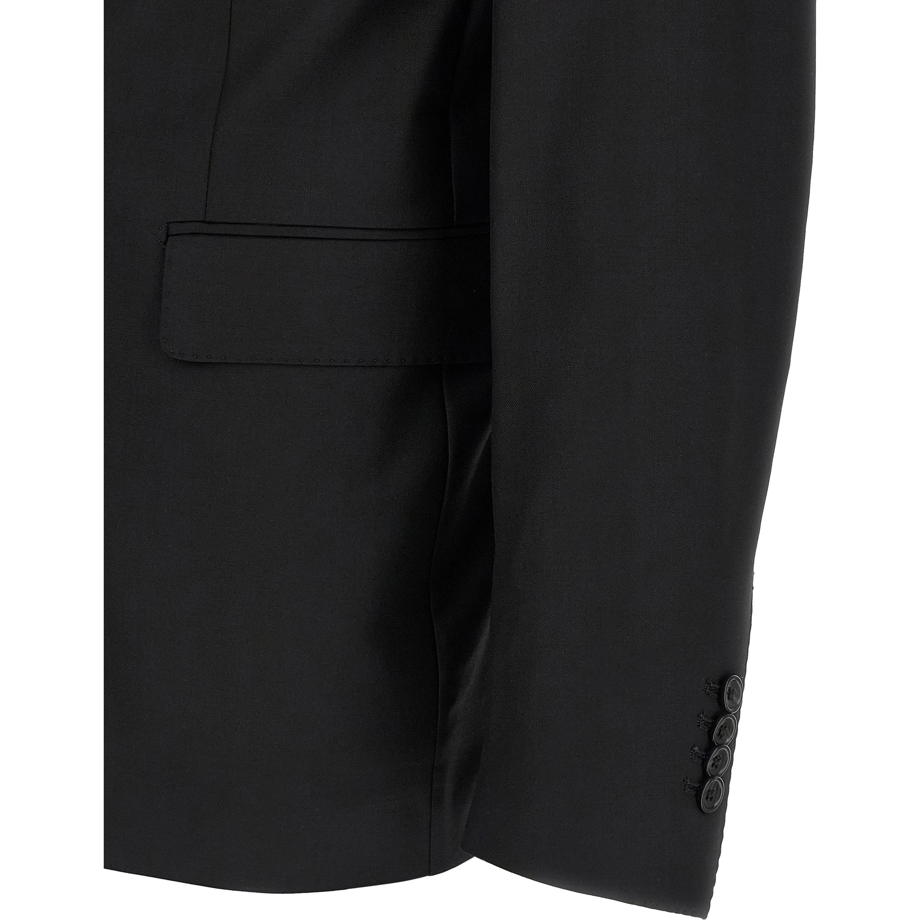 Black Virgin Wool Two-Piece Suit